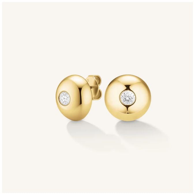 Rosefield Ladies Bold Solitary Gold Studs JEBSG Jewellery