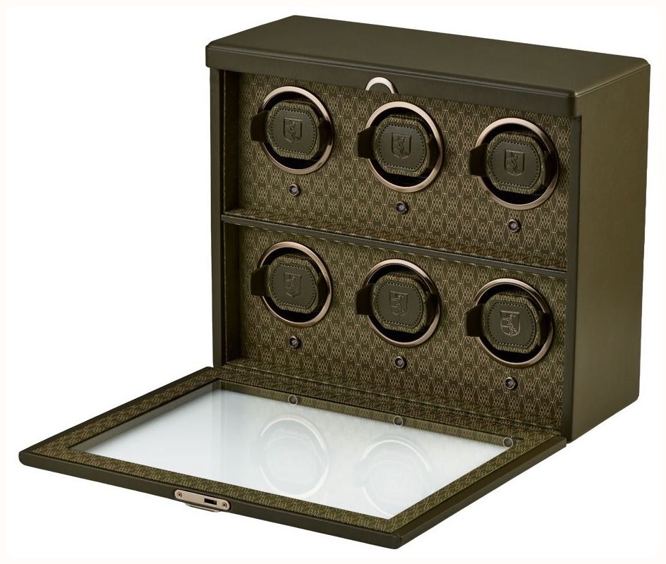 WOLF Wolf Earth 6 Piece Watch Winder in Olive 191641 - vista alternativa 3