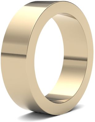James Moore Wedding Rings | 9ct Yellow Gold | 6mm | Heavy | Flat | AG_6LHF-9Y