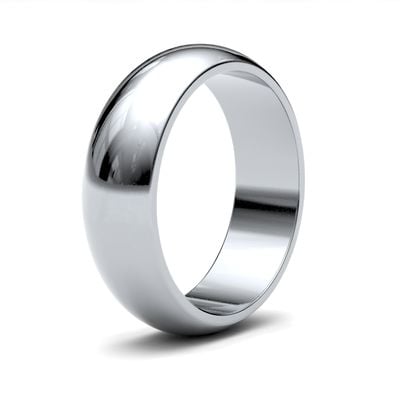 James Moore Wedding Rings | 9ct White Gold | 6mm | Medium | D-Shape | AG_6GMD-9W