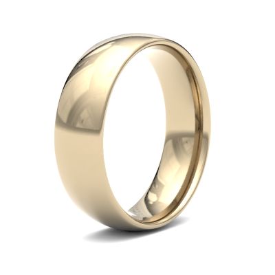 James Moore Wedding Rings | 18ct Yellow Gold | 6mm | Light | Traditional Court | AG_6GLC-18Y