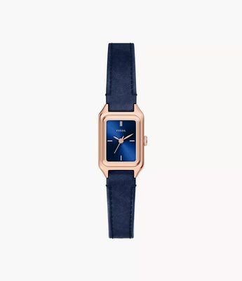 Fossil Raquel 18 mm Three-Hand Blue Leather ES5532