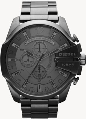 Diesel Montre homme mega chief acier noir DZ4282