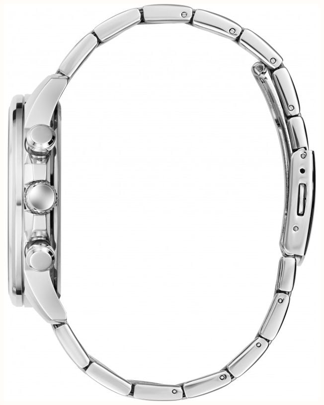 Guess Men's Walker Silver-Tone Sunray Dial Silver-Tone Stainless Steel Bracelet GW0900G6 - alternative Ansicht 4
