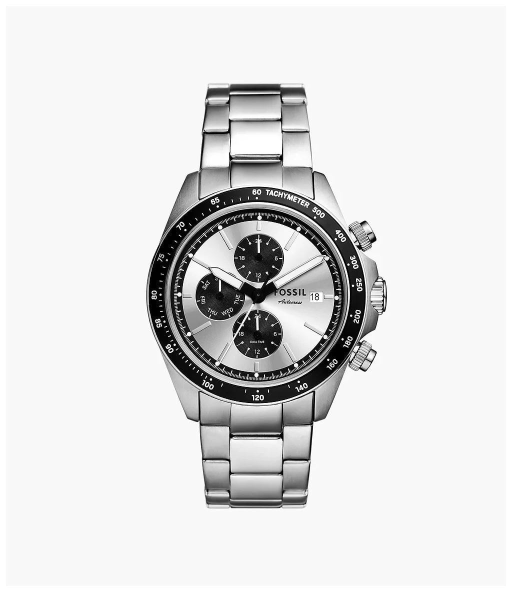 Fossil Autocross 42 mm multifonction acier inoxydable FS6224 montre