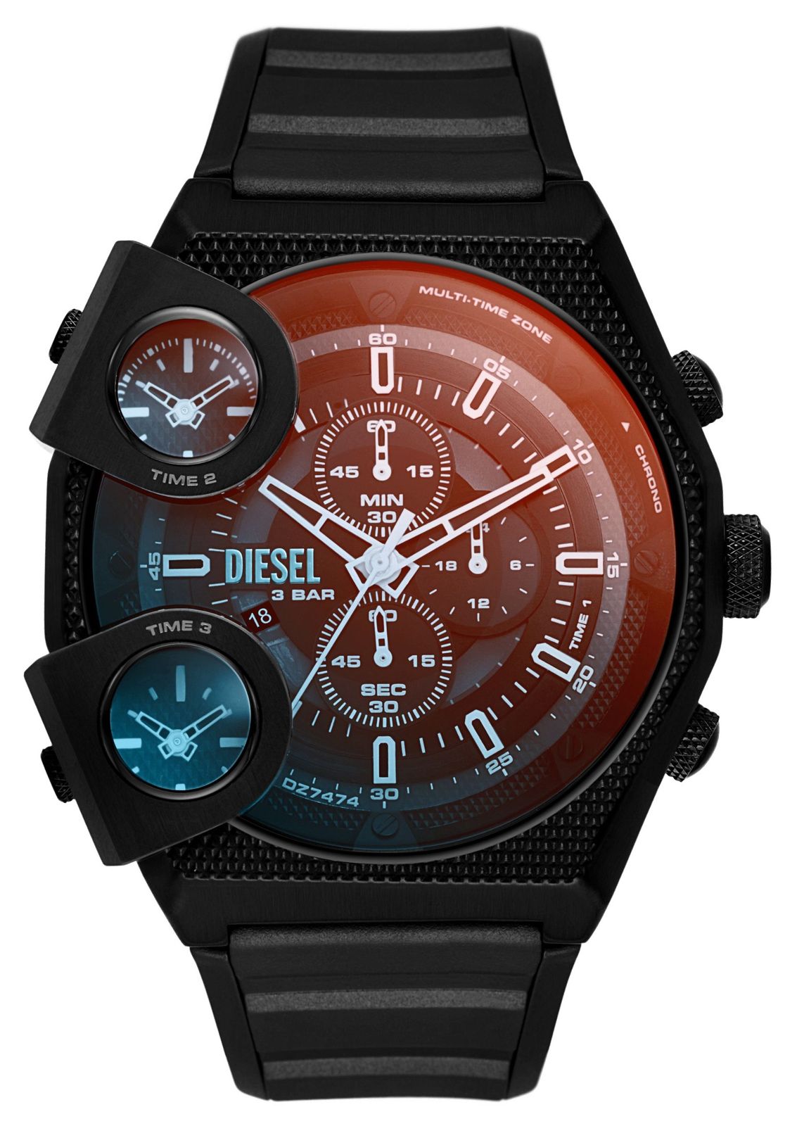 Diesel Spectacle parallÃ¨le | cadran chronographe noir | montre