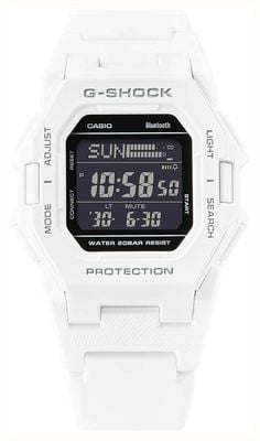 Casio G-Shock Core (46,3 mm) digitales Zifferblatt / weißes Harzarmband GD-B500-7ER