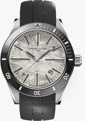 Favre Leuba Deep Raider Renaissance Automatic (40mm) Meteorite Dial / Black Rubber Strap 00.20308.101.52.301