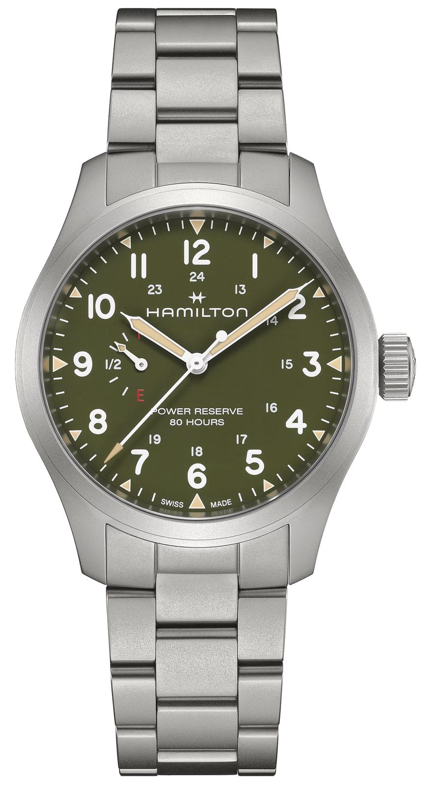 Hamilton mÃ©canique Khaki Field avec rÃ©serve de montre