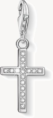 Thomas Sabo Cross Charm White 925 Sterling Silver/ Zirconia 0049-051-14