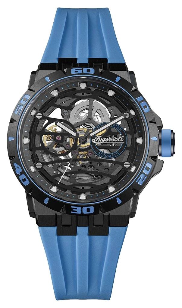Ingersoll THE RIGGER Automatic 45mm Black Skeleton Dial Watch Ingersoll THE RIGGER Automatic 45mm Black Skeleton Dial Watch