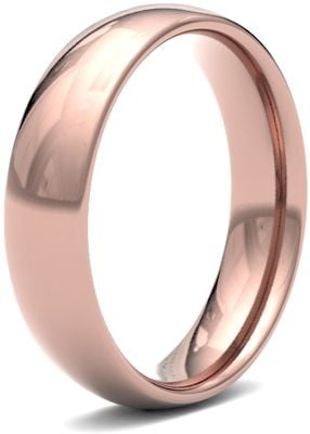James Moore Wedding Rings | 18ct Rose Gold | 5mm | Medium | Traditional Court | AG_5LMC-18R