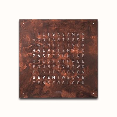 QLOCKTWO EARTH 45 CREATOR'S EDITION RUST (English) - RAL 9005 Black QT4ENRT-UK BLACK