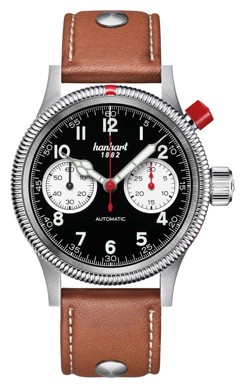 Hanhart Pioneer MK I Reverse Panda (40 mm) cadran noir / montre