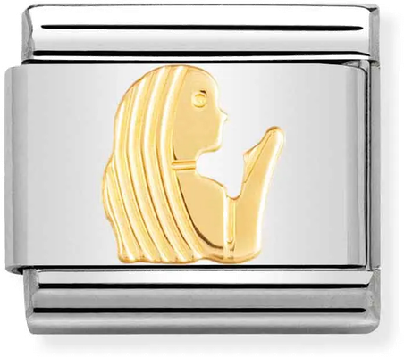 Nomination Classic Virgo 18ct Gold & Steel Charm 030104/06