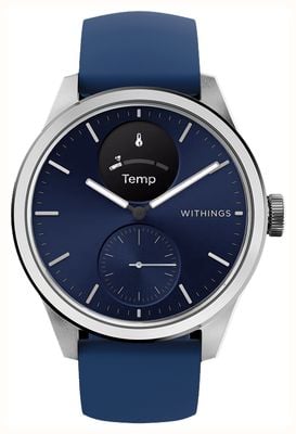 Withings Scanwatch 2 - 带心电图的混合智能手表（42毫米）蓝色混合表盘/蓝色硅胶 HWA10-MODEL 12-ALL-INT