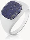 Silver Lapis Signet Ring Size T G7545L