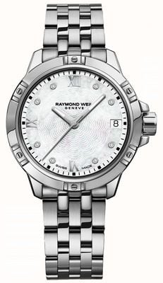 Raymond Weil | damestango | wijzerplaat met diamanten | roestvrijstalen armband 5960-ST-00995