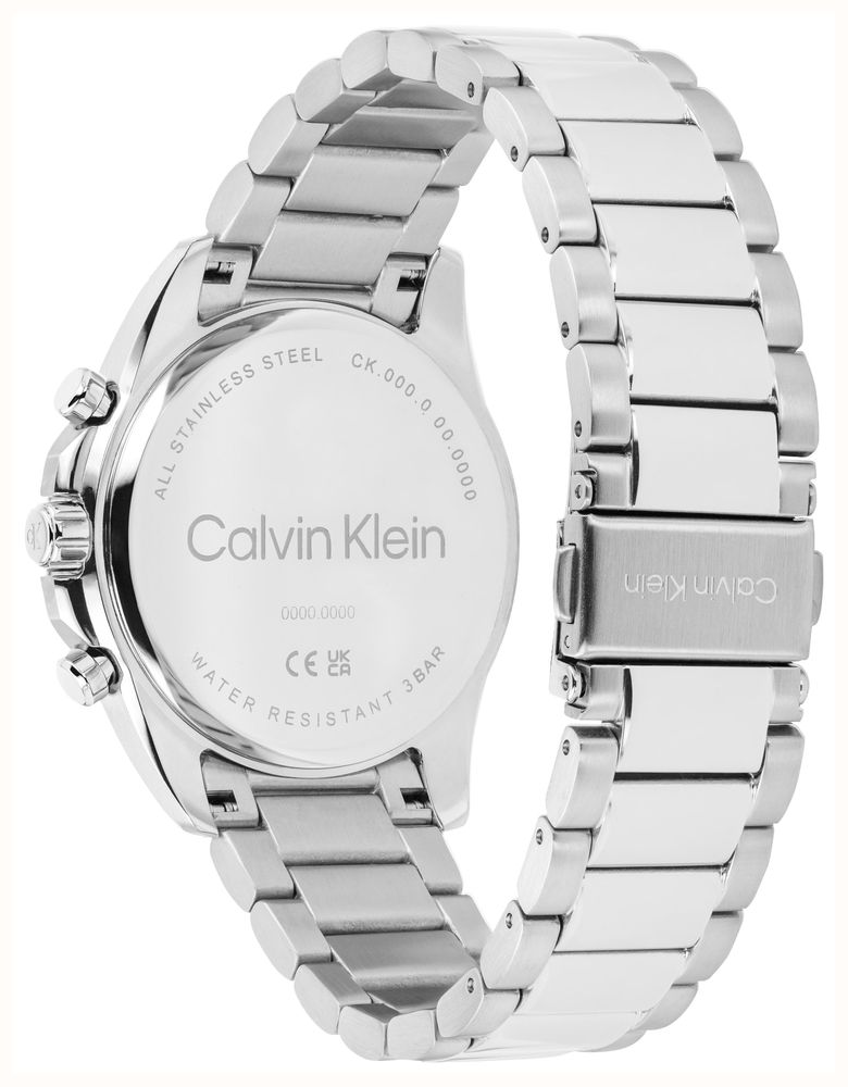 Calvin Klein Sport Luxe Quartz Chronograph (40mm) Blue Dial / Stainless Steel Bracelet 25200607 - vista alternativa 3