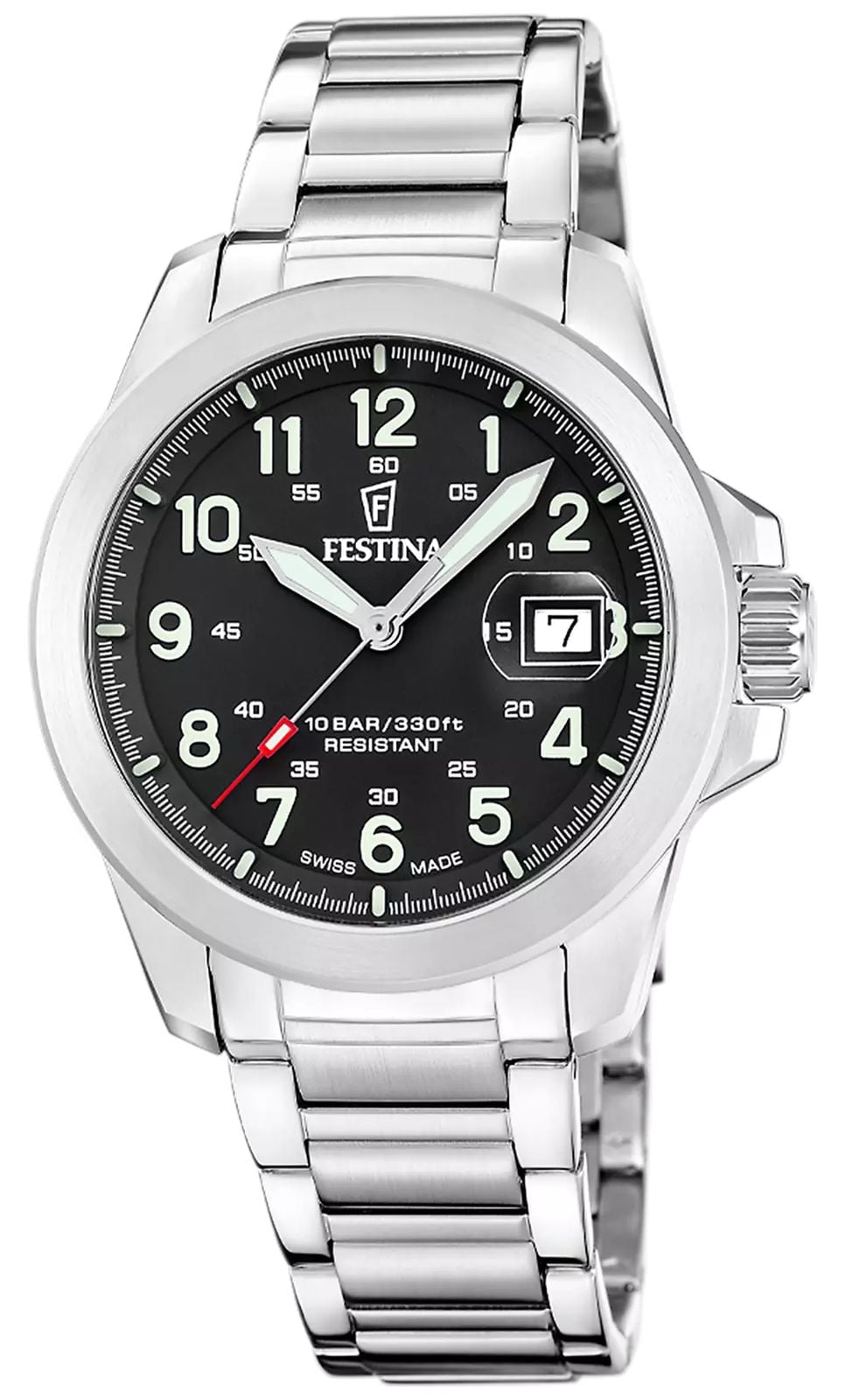 Festina Ã  quartz suisse (42 mm), cadran noir / montre