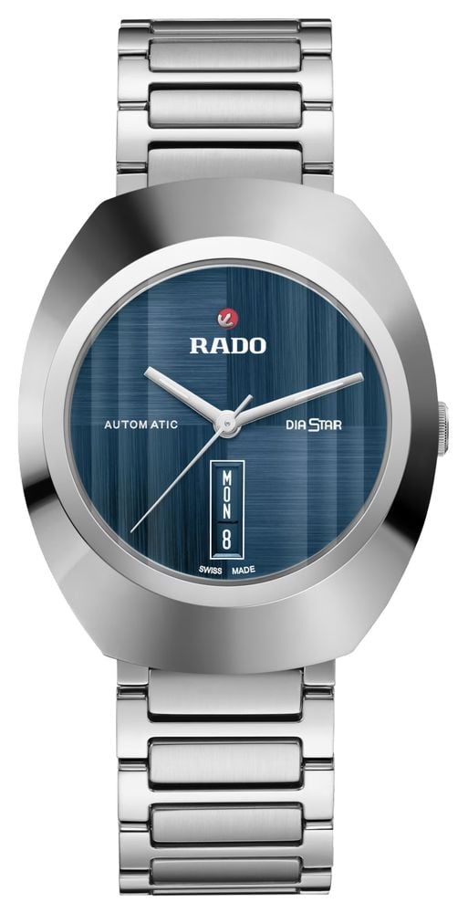 RADO DiaStar Original Automatic 38mm Blue Dial Stainless Steel R12160213 James Moore Co. Jewellers of Distinction Since 1997 in Kenilworth Warwickshire