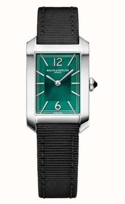 Baume & Mercier Hampton schwarze Canvas-Armbanduhr M0A10630