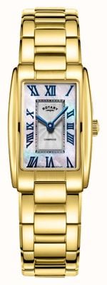 Rotary Damen-Cambridge-Armbanduhr mit vergoldeter PVD-Beschichtung LB05438/07