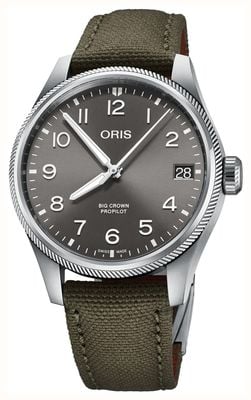 ORIS Big Crown ProPilot Big Date Automatic (41mm) Grey Dial / Olive Textile Strap 01 751 7761 4063-07 3 20 03LC