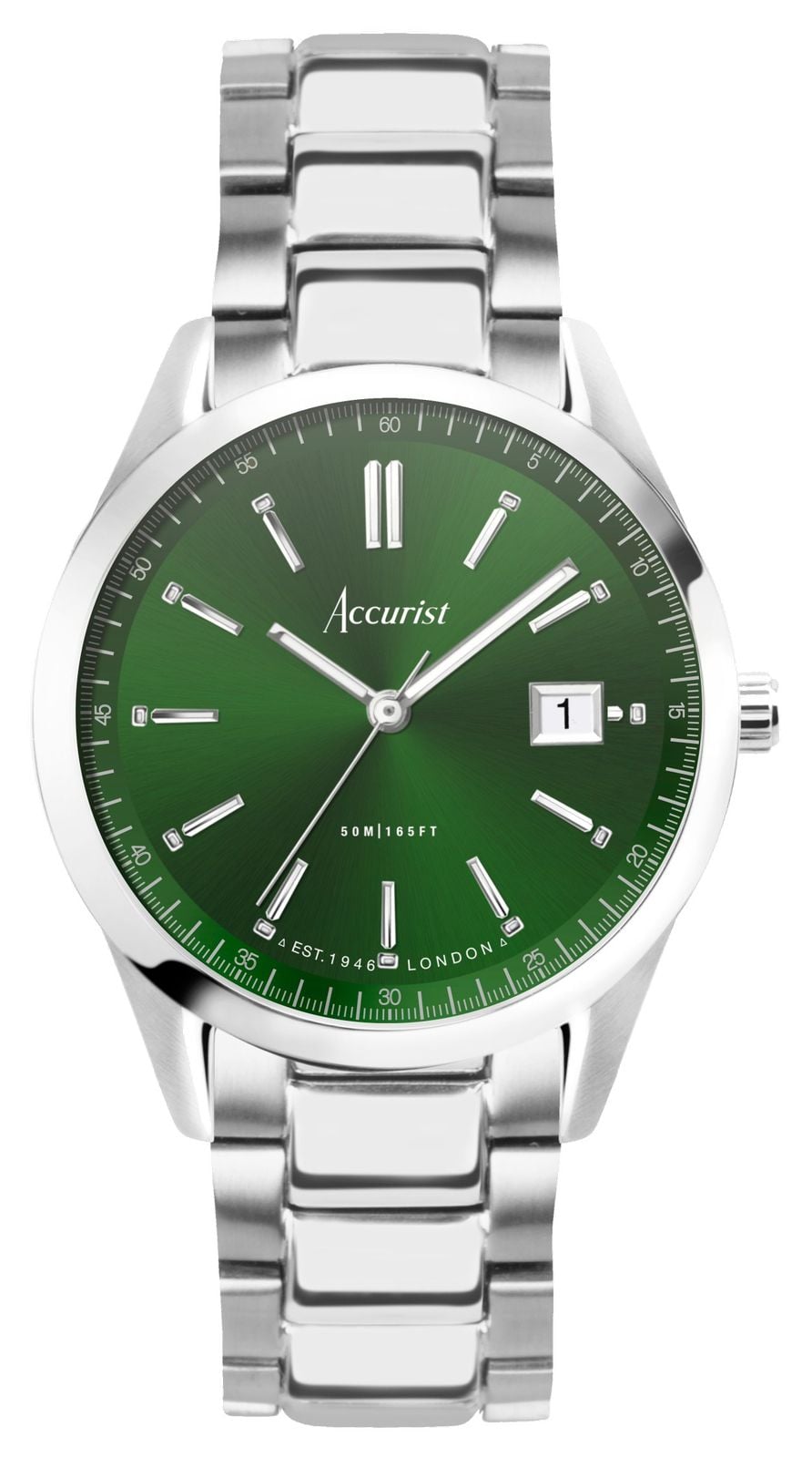 Accurist homme de tous les jours (36 mm) cadran vert montre