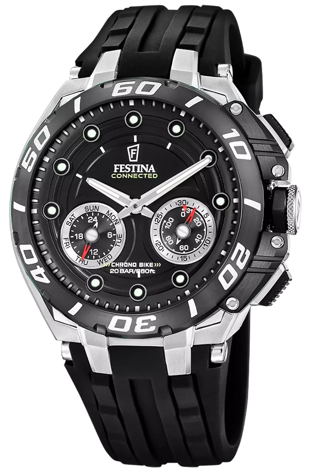 Festina Chrono Bike Connected Hybrid Smartwatch (46Mm) Blac…