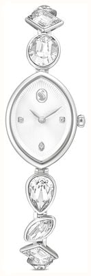 Swarovski Gema Quarz (20 mm), silbernes Zifferblatt / Edelstahlarmband 5737955