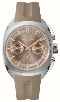 Favre Leuba Chief Chronograph Automatik (41 mm) Dune Sonnenschliff-Zifferblatt / Dune Kautschukarmband 00.20101.113.08.308