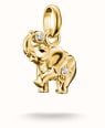 Thomas Sabo Women Thomas Sabo Elephant Gold Charm Connect Pendant CC1327-M05-14