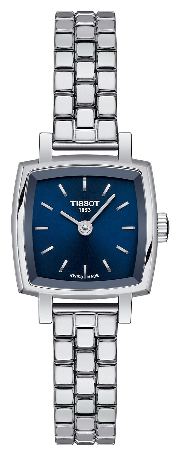 Tissot Joli cadran bleu carrÃ© (20mm) / acier inoxydable montre