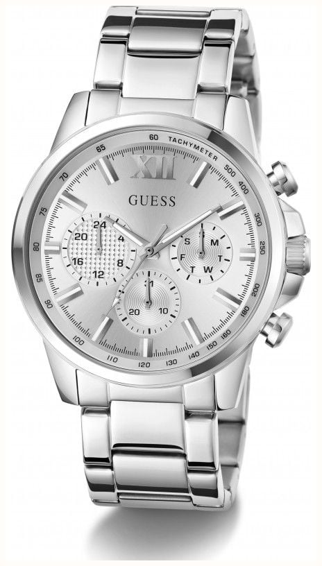 Guess Men's Walker Silver-Tone Sunray Dial Silver-Tone Stainless Steel Bracelet GW0900G6 - alternative Ansicht 2