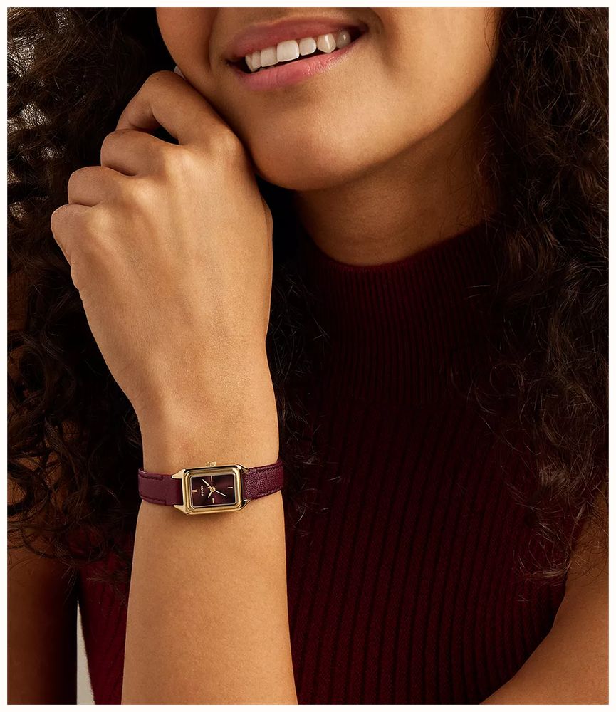 Fossil Raquel 18 mm Three-Hand Red Leather ES5530 - vista alternativa 6