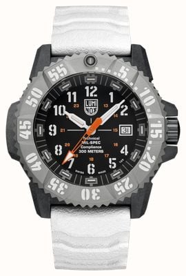 Luminox Mil-spec 3350 Serie (46 mm) schwarzes Zifferblatt / weißes Gummi und schwarzes Webband-Set XL.3359.SET