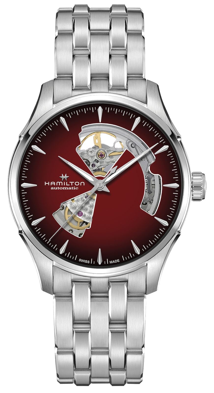 Hamilton Jazzmaster open heart auto (40 mm) cadran rouge / montre