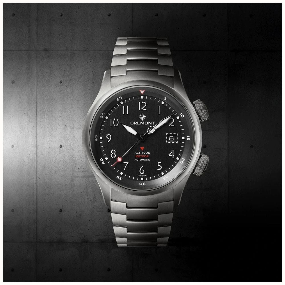 Bremont Altitude MB Meteor Automatic (42mm) Brushed Black Galvanic Metal Dial / Titanium Bracelet ALT42-MT-TI-BKBK-B - alternate view 9