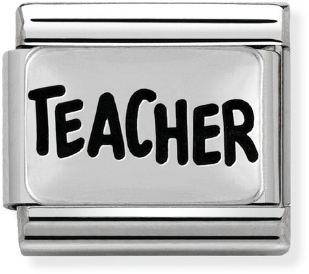 Nomination Classic Teacher Oxidised Sterling Silver & Steel Charm 330102/39