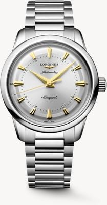 LONGINES Conquest Heritage Automatic (38mm) Opaline Ivory Dial / Stainless Steel Bracelet L16494726