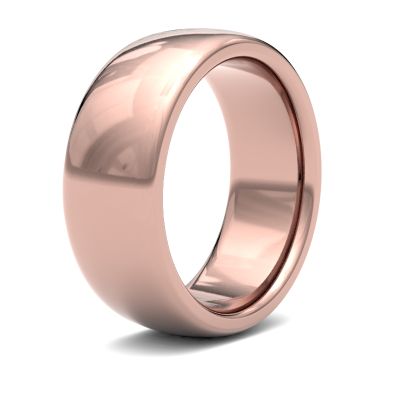 James Moore Wedding Ring | Oro rosa 18 carati | 8 mm | pesante | taglia premium court | ag_8lhp-18r AG_8LHP-18R
