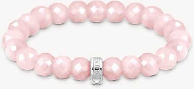 Thomas Sabo Charm Bracelet With Oval Rose Quartz Beads L17 X0292-034-9-L17