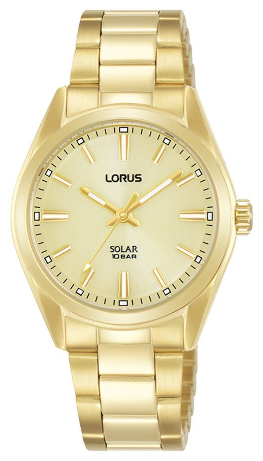 Lorus Cadran solaire solaire 100 m (31 mm) dorÃ© / acier montre