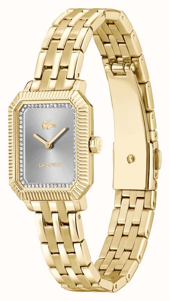 Lacoste Parisienne Quartz (22.8x27mm) Grey Sunray Dial / Gold PVD Stainless Steel Bracelet 2001441 - widok alternatywny 2
