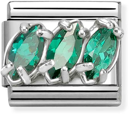 Nomination Classic Green Trilogy Cubic Zirconia Charm 330329/23
