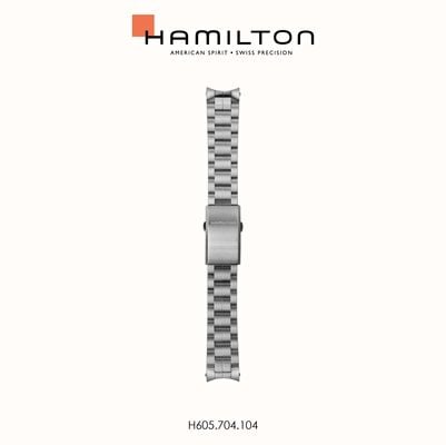 Hamilton Straps Bracciale hamilton da uomo in acciaio inossidabile di soli 20 mm H695704104