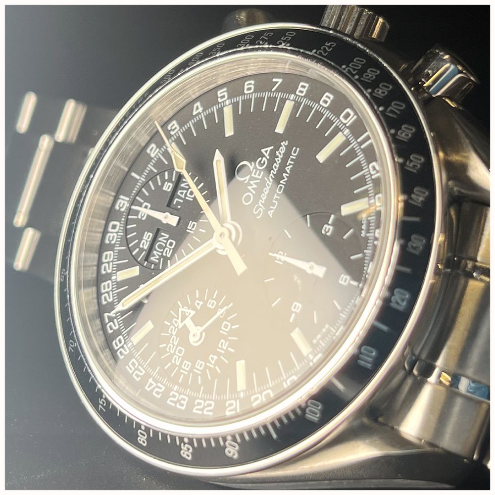 Pre-owned Omega Speedmaster Automatic Chronograph (39mm) Black Dial / Stainless Steel Bracelet Watch JMP-175575 - alternate view 6