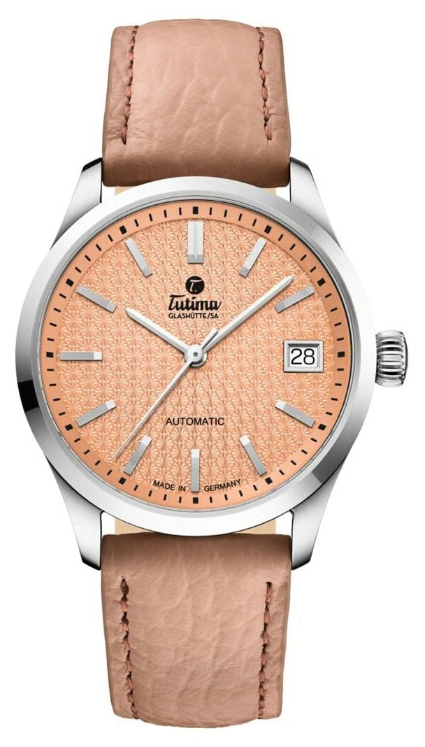 Tutima Glash&Atilde;tte Sky Automatic 34mm Peach Fuzz Dial  Watch