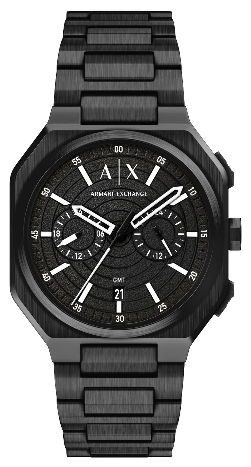 Armani Exchange Bass Dual-Time Black Watch in Multi